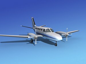3d model propellers cessna 441 conquest