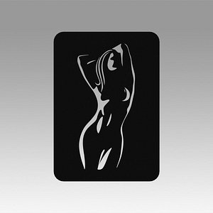 Girl logo lasercut