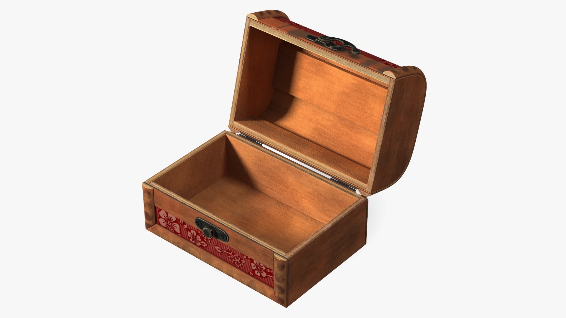 Antique Wooden Box 3D model preview