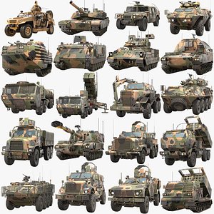 American Wheeled And Tracked Military Vehicles 20 in 1 PBR