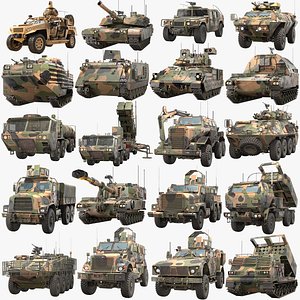 American Wheeled And Tracked Military Vehicles 20 in 1 PBR