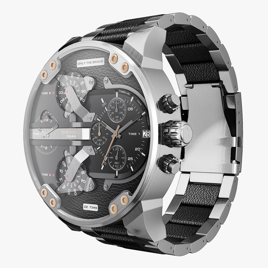 Realistic Wrist Watch Diesel Model TurboSquid 1456914