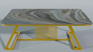 3D model Luxury Contemporary Dining Table - Low Poly