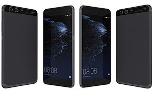huawei p10 graphite black 3D model
