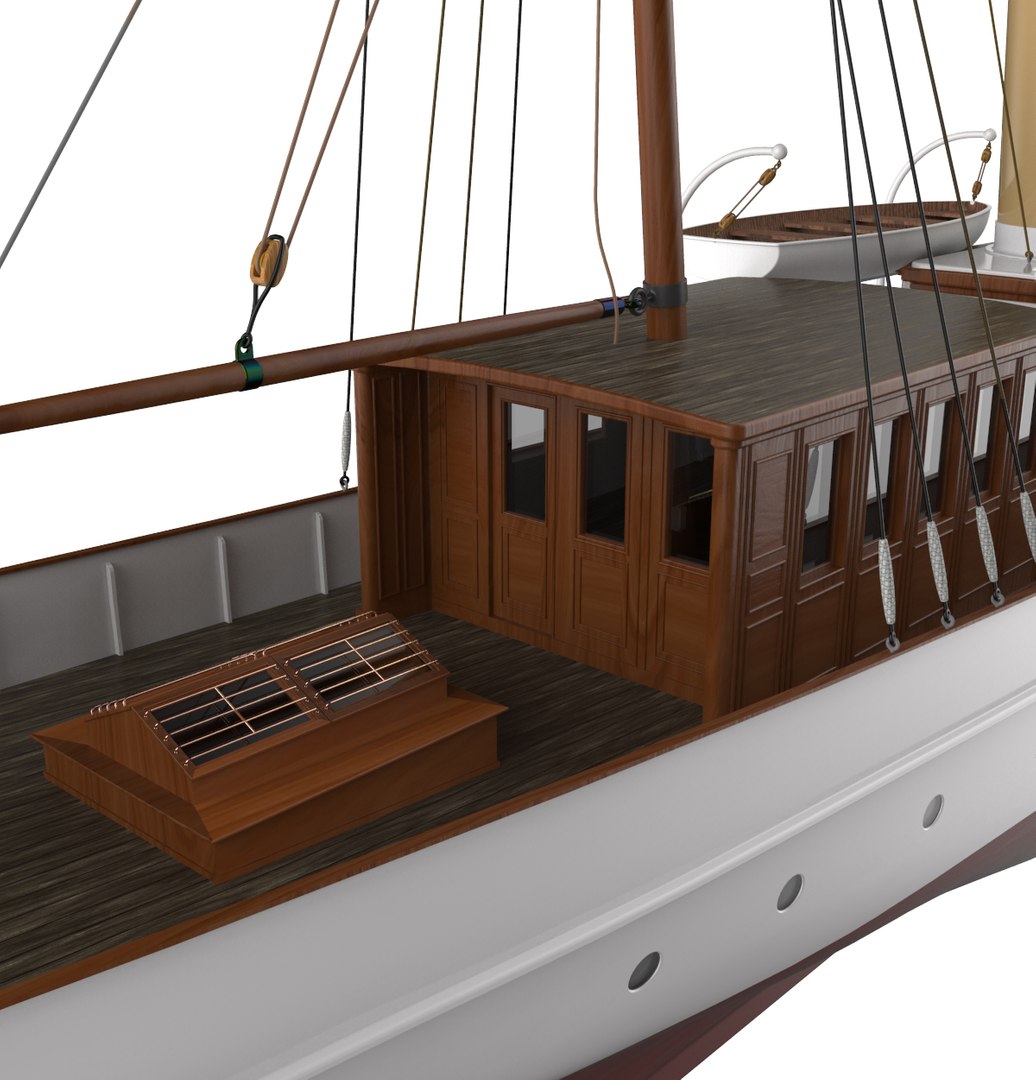 steam yacht 3d model