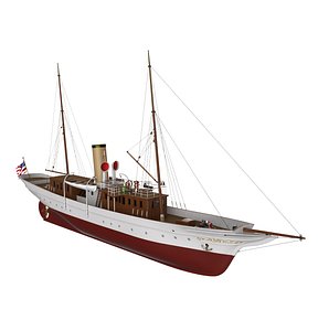 luxury steam yacht medea 3D model