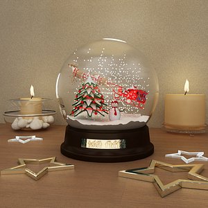 snowglobe snow globe 3D model