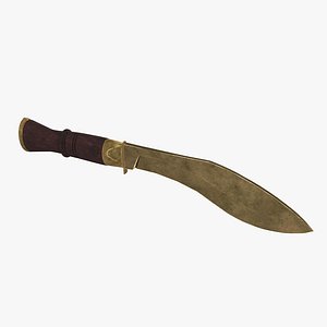 3D kukri knife