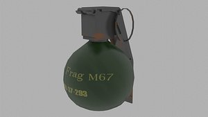 3D low-poly grenade