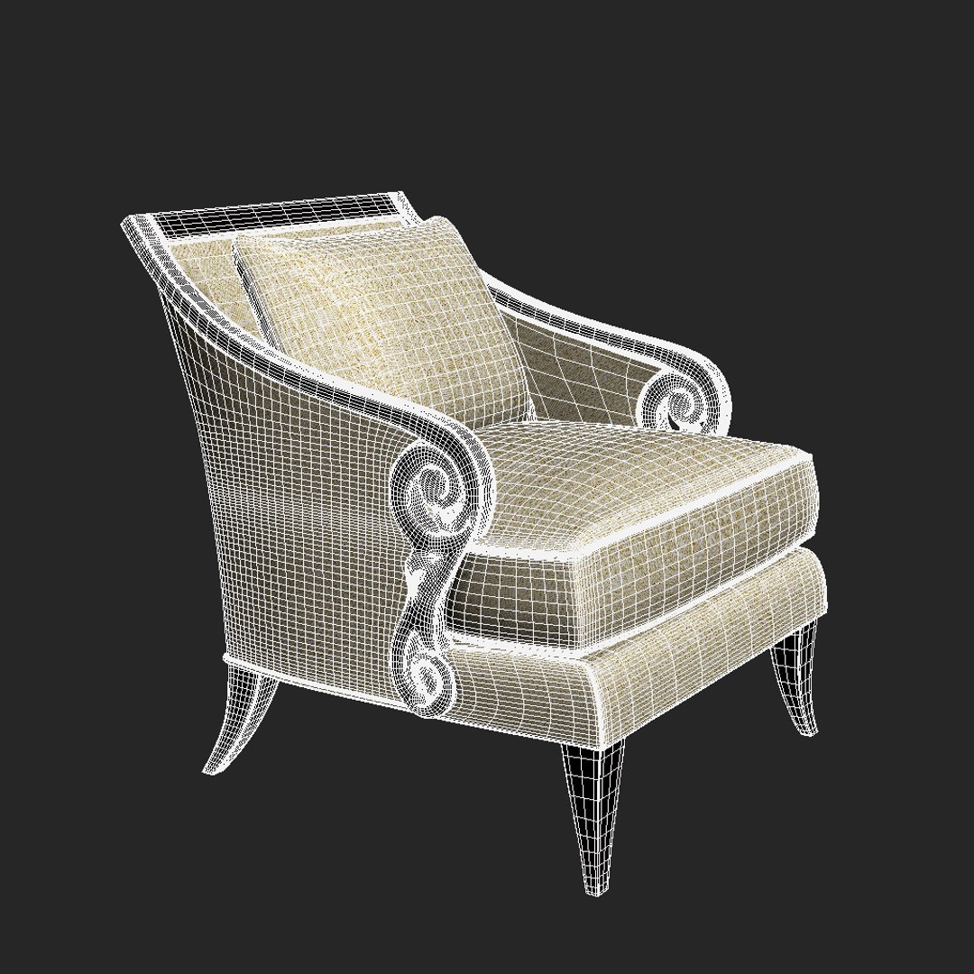 3d Christopher Guy Armchair 60-0027 Model