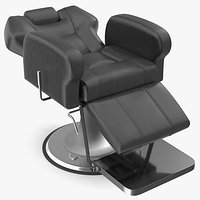 Modern Beauty Salon Chair Unfolded Black