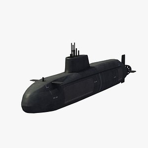 3D hms astute attack submarine
