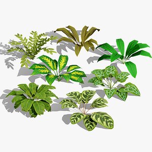 3D Tropical Foliage for Games and Archviz 3D model