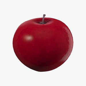 3d red apple
