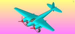 british mosquito bomber aircraft 3D