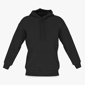 Hoodie Generic Black 3D model