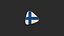 3D Finland Flag Icon model