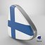3D Finland Flag Icon model
