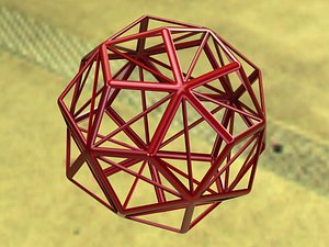 Wireframe Shape Small Triambic Icosahedron