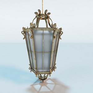 antique hanging lantern c4d
