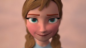 3d model frozen anna