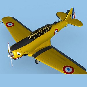 North American T-6 Texan French AF 3D