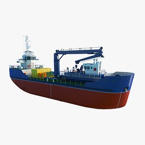 3D salvage cargo ship skimmer
