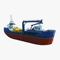 Salvage Vessel Crane Workboat Marine Recovery Vessel
