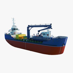 Salvage Vessel Crane Workboat Marine Recovery Vessel
