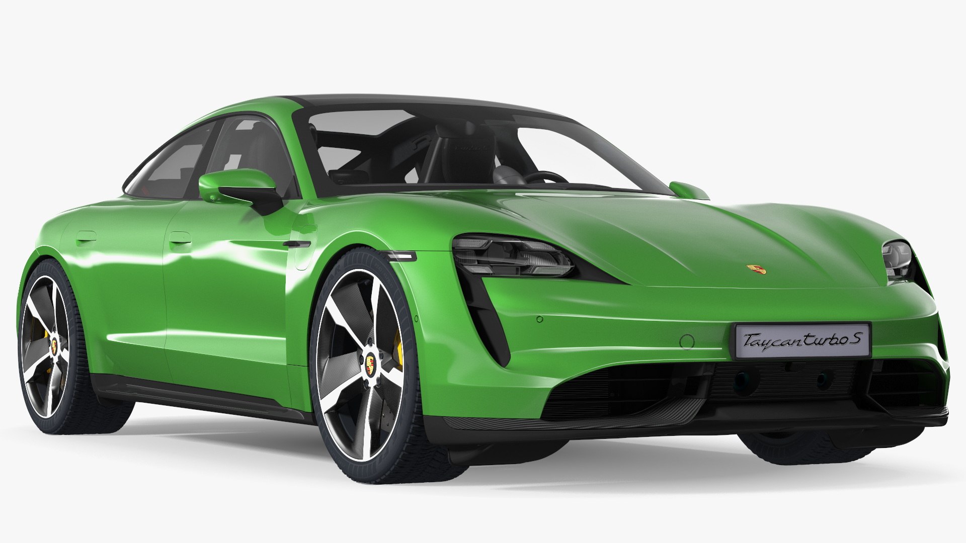 Porsche Taycan Turbo S 2020 Rigged 3D model preview