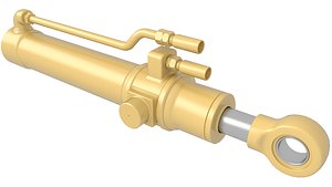 3D model hydraulic piston