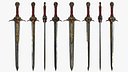 Fantasy Sword RPG Italian Dagesse Cinquedea Sword Knife One Handed Machete Blade Shortsword Dagger