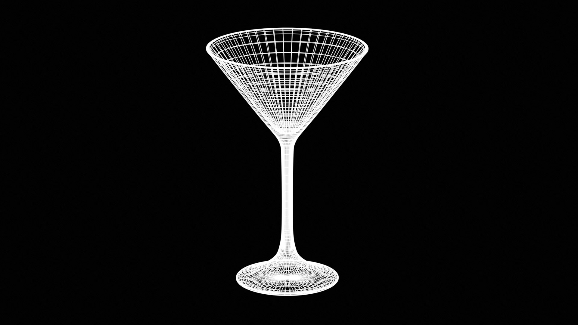 3D Glassware-Martini Glasses-GAME READY LOW POLY PBR Low-poly 3D Model ...