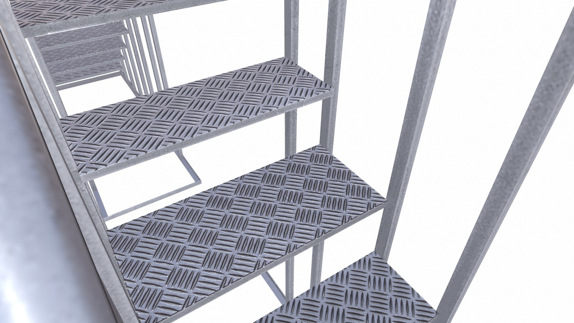 3D Model Metal Cross Stair - TurboSquid 2333911