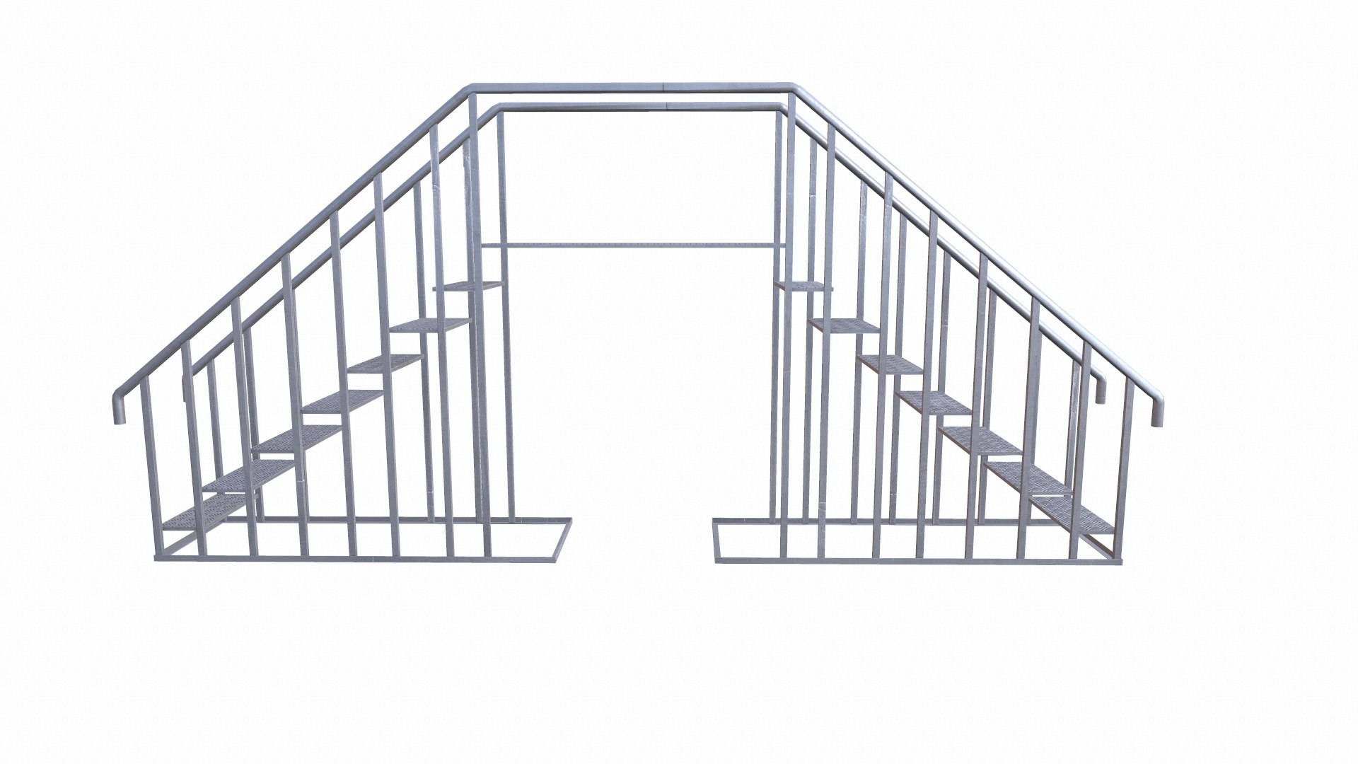 3D Model Metal Cross Stair - TurboSquid 2333911