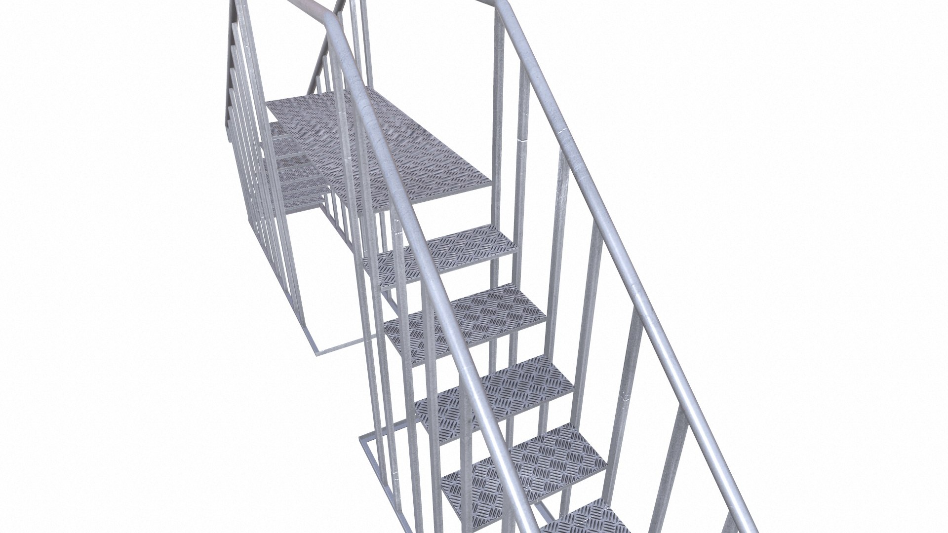 3D Model Metal Cross Stair - TurboSquid 2333911