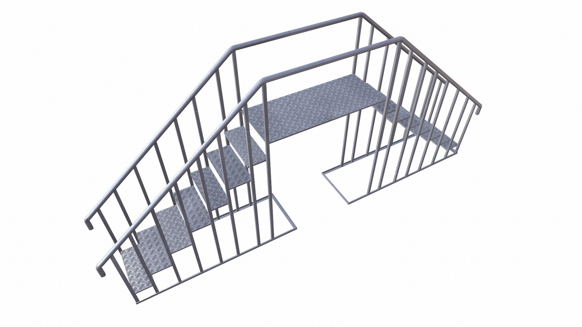 3D Model Metal Cross Stair - TurboSquid 2333911