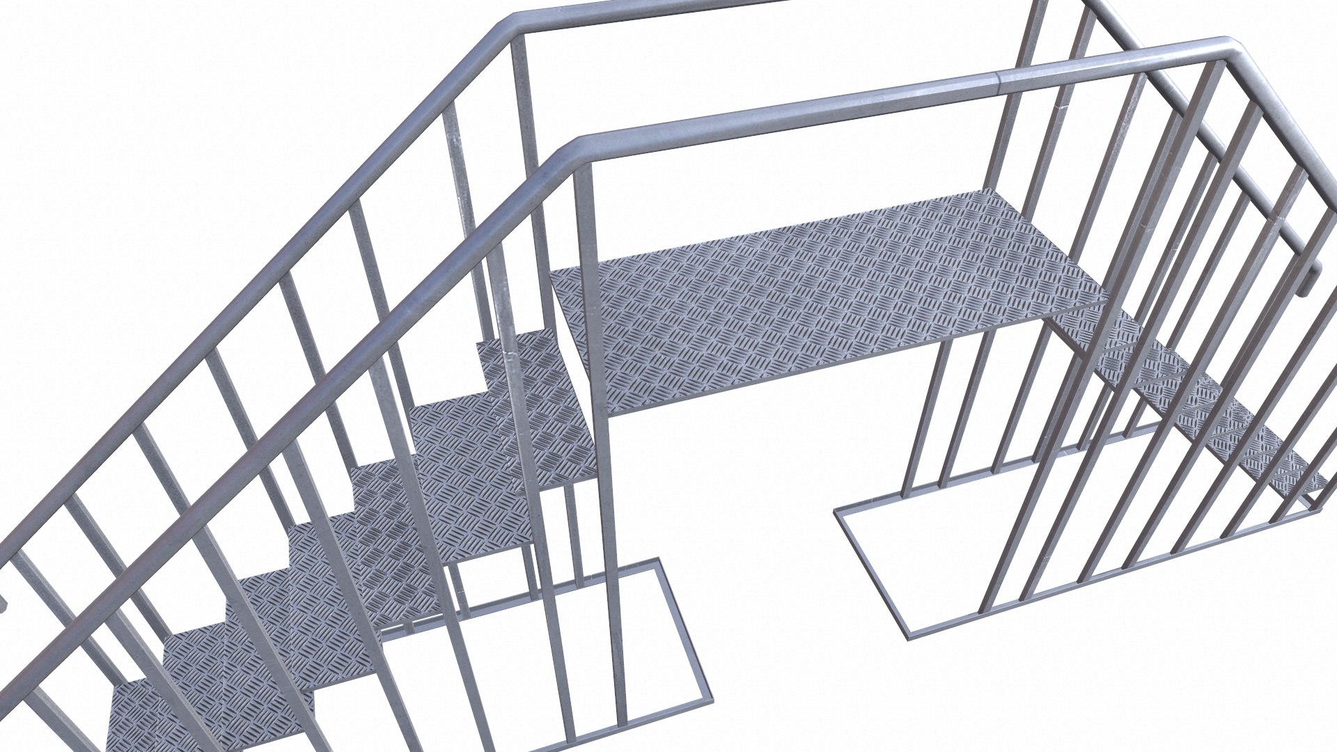 3D Model Metal Cross Stair - TurboSquid 2333911