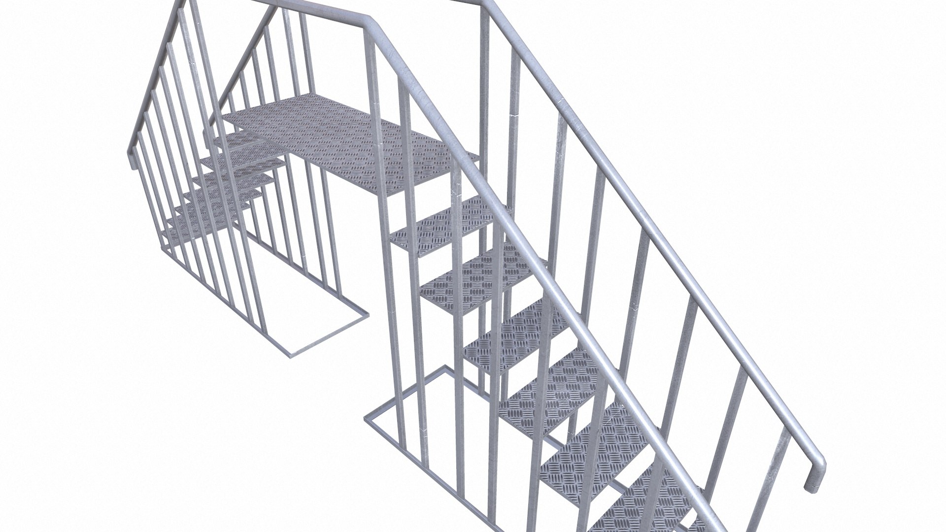 3D Model Metal Cross Stair - TurboSquid 2333911