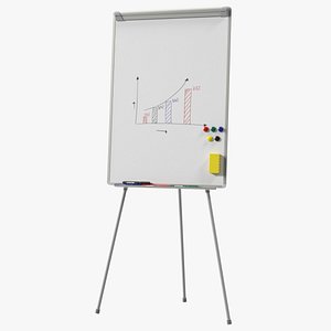 Flip Chart Stand with Magnets and Sponge