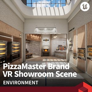 3D PizzaMaster Brand VR Showroom Scene model