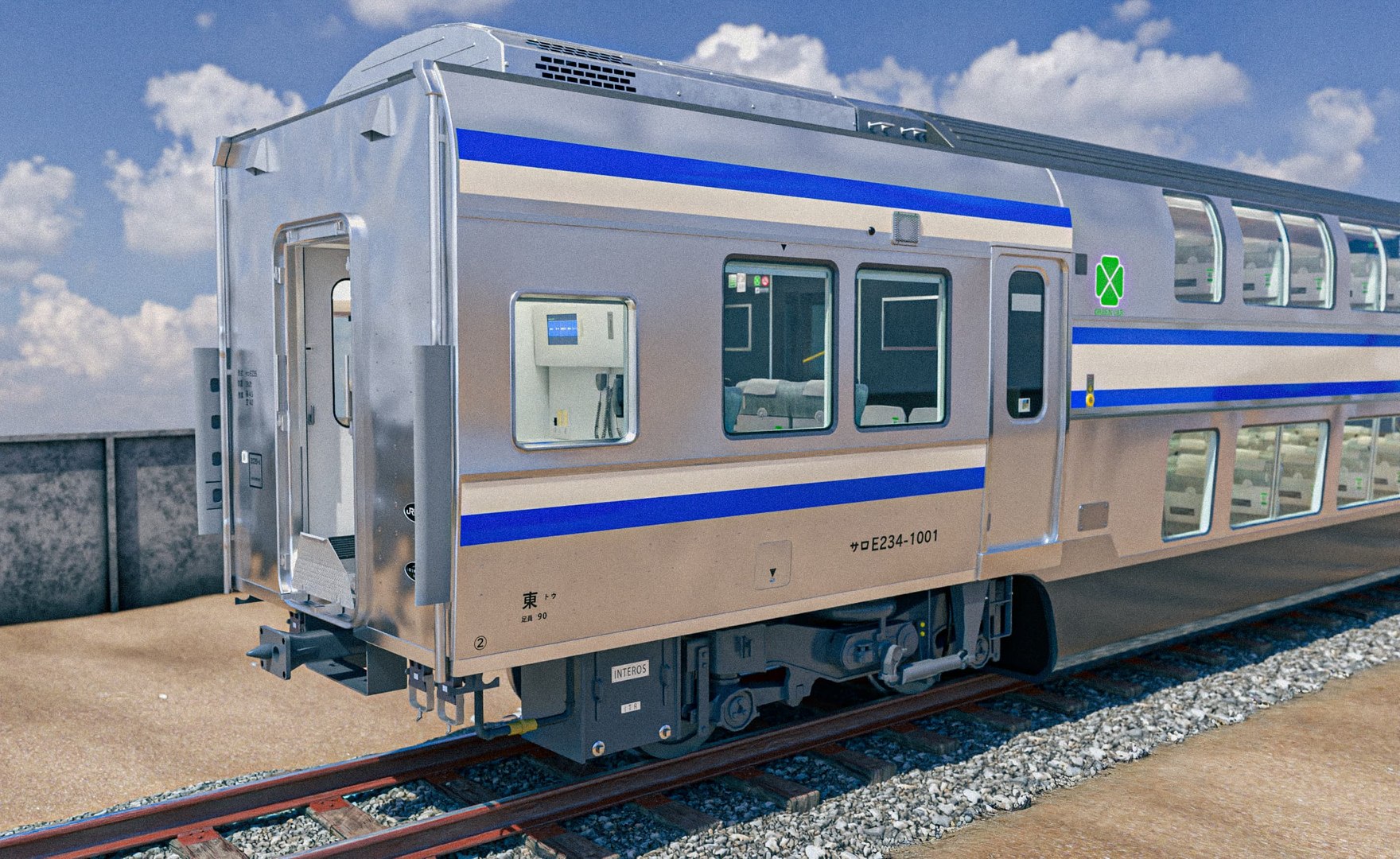 Rigged Japanese Train 3D Model 3DCG Yokosuka Sobu Line E235-1000 Series ...