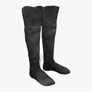 3D Ladies Over Knee Flat Boots