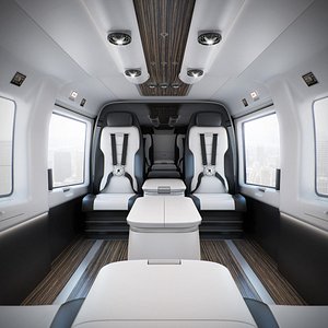 3d mercedes-benz helicopter interior model