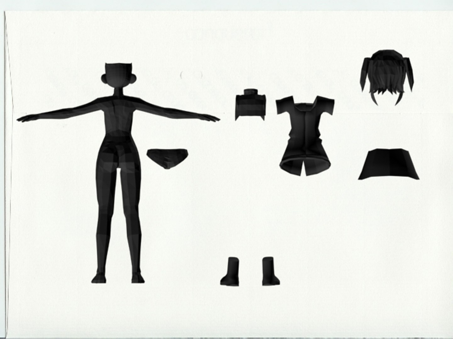 3d Model Of Anime Character