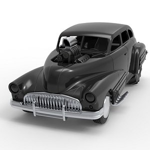 3D Diecast old school pulling truck 2wd with Car shell Scale 1 to 25