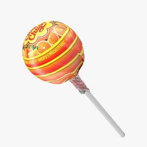 Orange Chupa Chups Wrapped