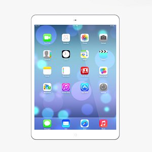 3d new ipad air silver model