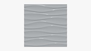 Decorative seamless Wall Panel Waves print 3D model