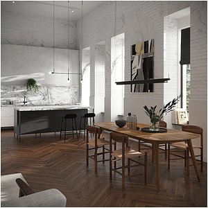 Modern residential interior 02